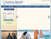 Tablet Screenshot of coastalresortrentals.com